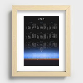 Calendar 2020 with Moon #8 Recessed Framed Print
