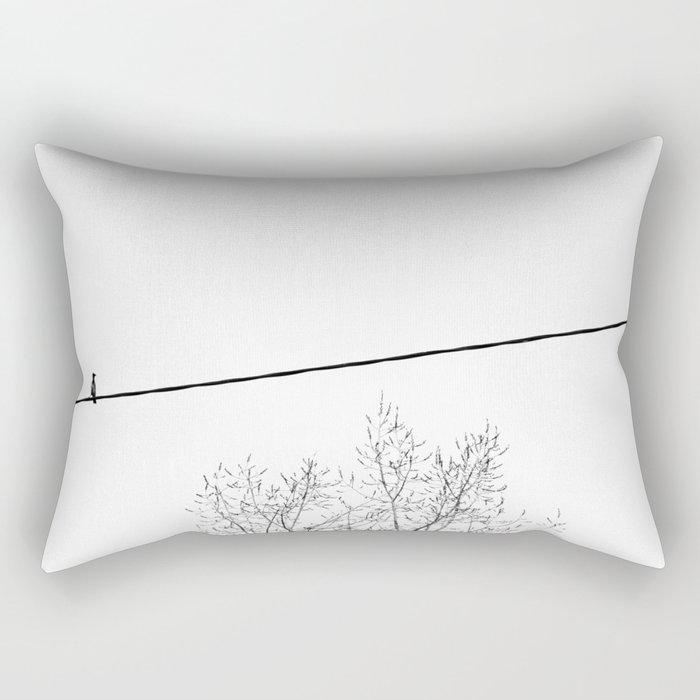 Bird on wire Rectangular Pillow