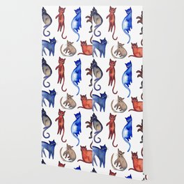 Florida Cat Pattern Wallpaper