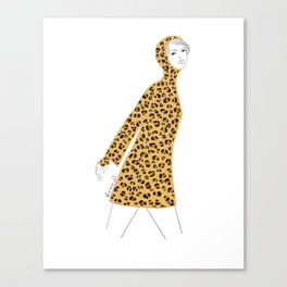 Mademoiselle Loves Leopard Print Canvas Print