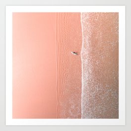 pink sands surf Art Print
