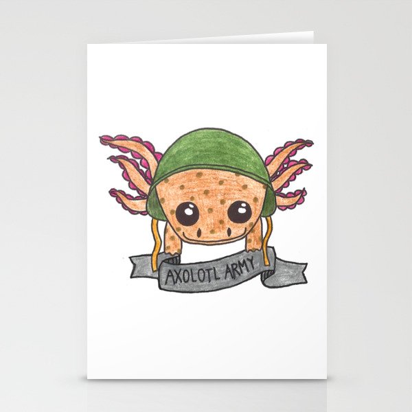 Copper Axolotl Stationery Cards