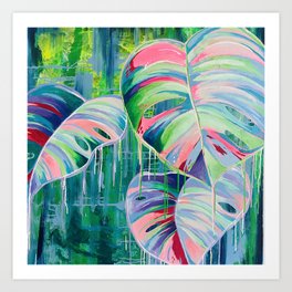 Dripping Palms Art Print