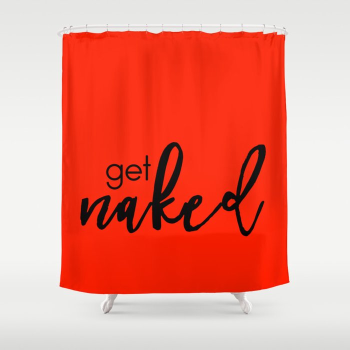 Black On Red Shower Curtain, Black And Red Shower Curtain