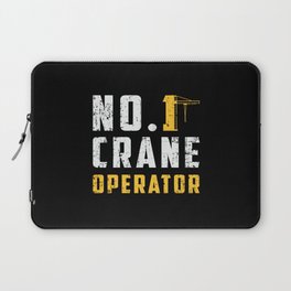 No. 1 Crane Operator Construction Site Workers Laptop Sleeve