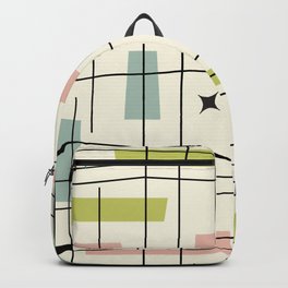 Mid Century Art Bauhaus Style Pastel Backpack