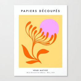 Matisse Poster 3. Flower & Sun cut-outs Canvas Print