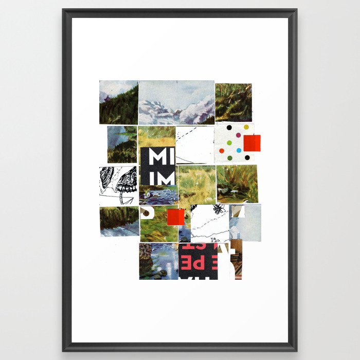 Kvadratisk · am dienstag Framed Art Print