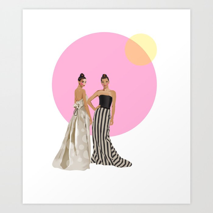 Polka Dot and Stripes Art Print