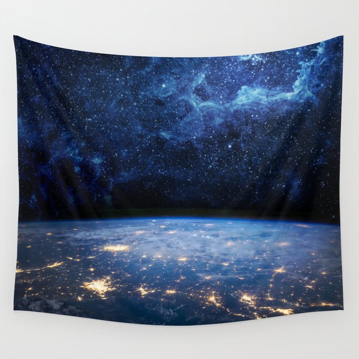 Earth and Galaxy Wall Tapestry