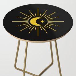 Minimalist Moon (gold/black) Side Table