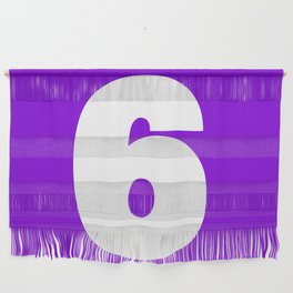 6 (White & Violet Number) Wall Hanging