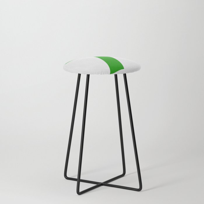 Number 7 (Green & White) Counter Stool