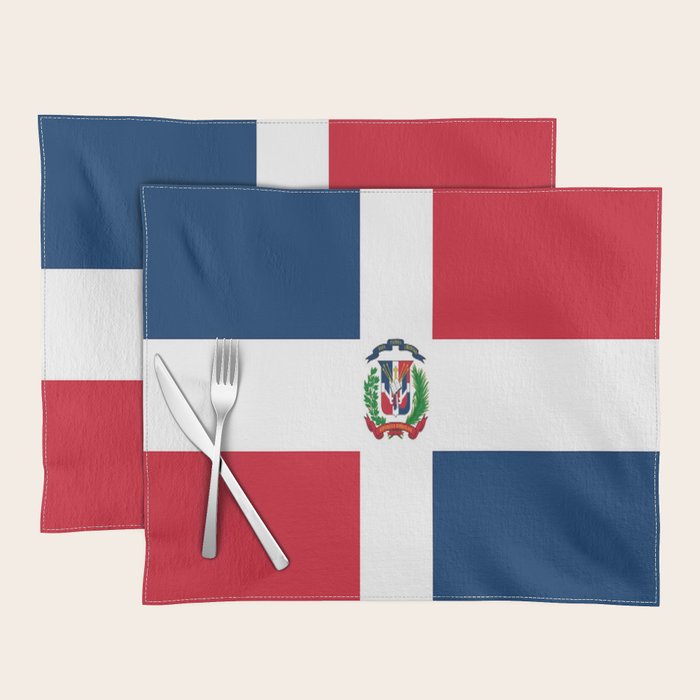 Flag of the dominican republic Placemat by oldking Society6