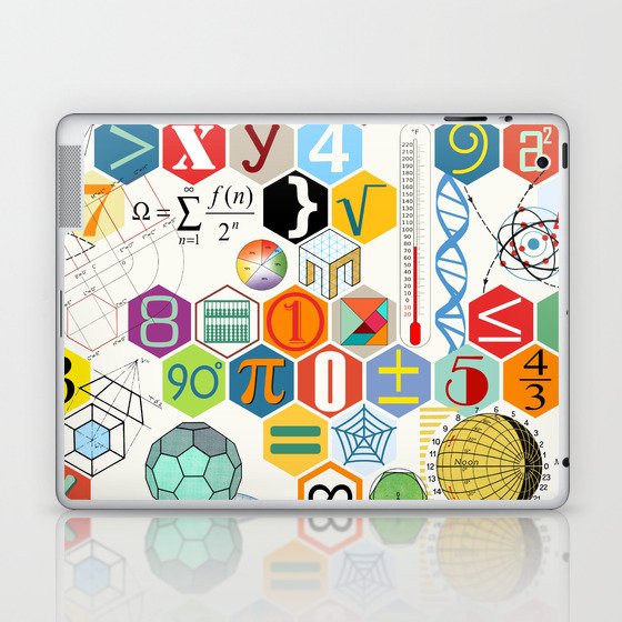 Math in color (white Background) Laptop & iPad Skin