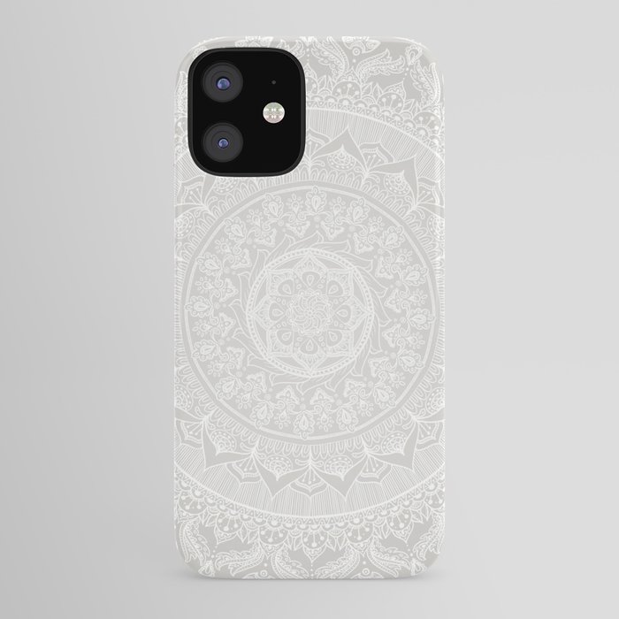 Mandala Soft Gray iPhone Case