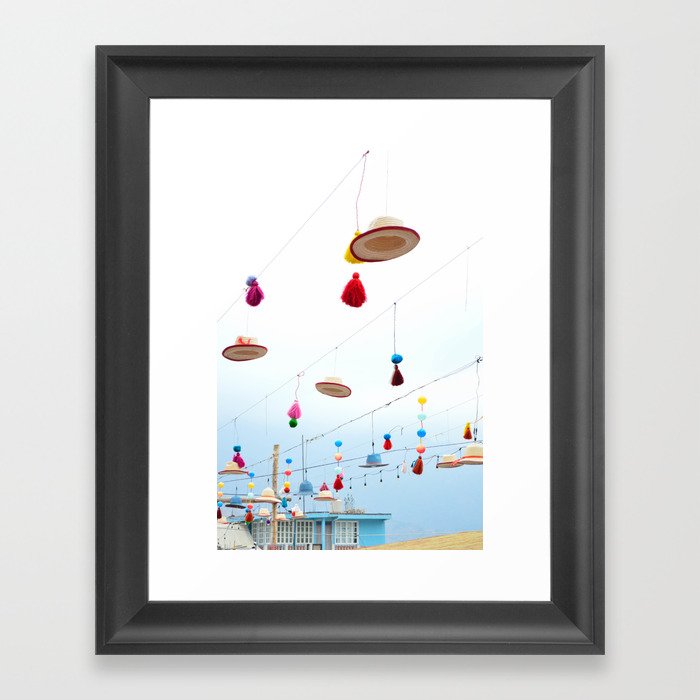 floating hats Framed Art Print