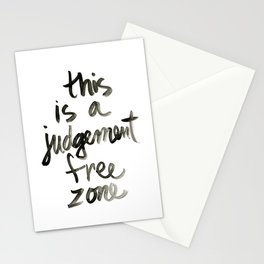 Judgement Free Zone Stationery Cards