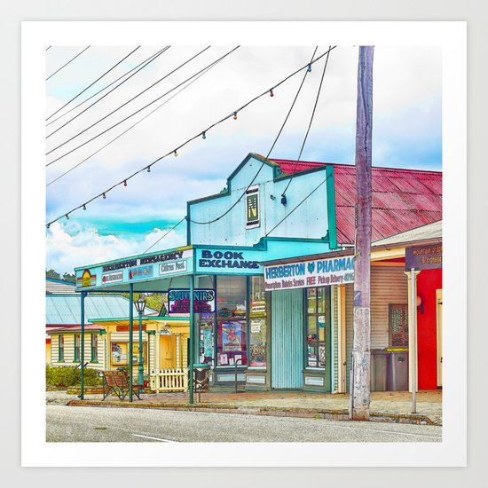 Welcoming village shop Art Print