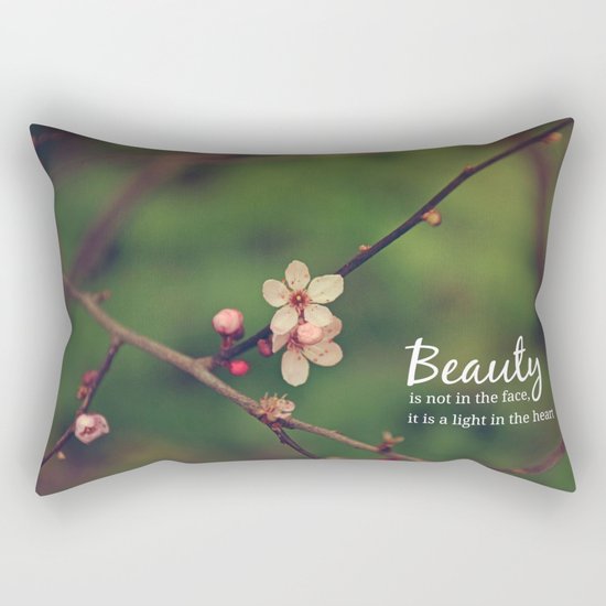 Beauty is in the heart Rectangular Pillow
