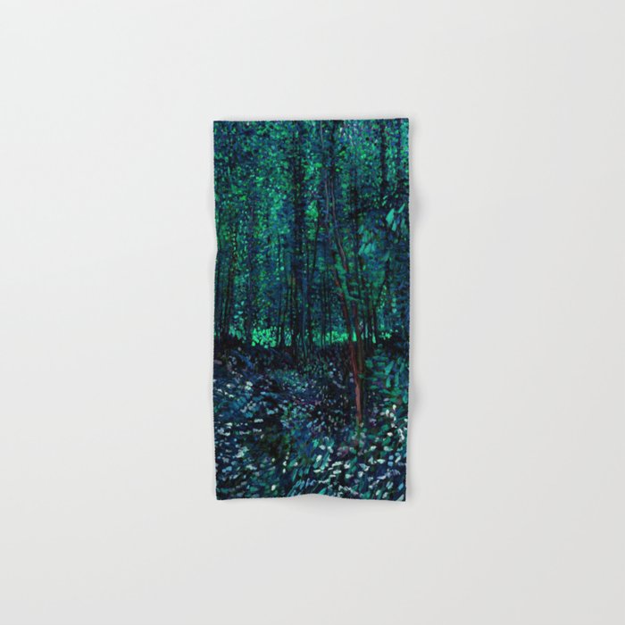 Vincent Van Gogh Trees & Underwood Teal Green Hand & Bath Towel
