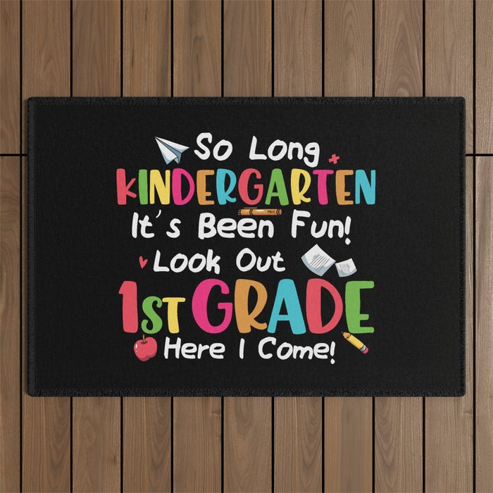 Kindergarten Fun 1st Grade Here I Come Outdoor Rug