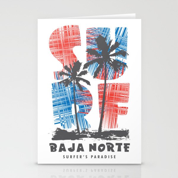 Baja Norte surf paradise Stationery Cards