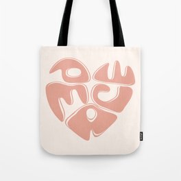 Peace Of Heart Typography Tote Bag