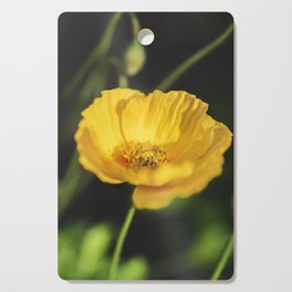 Yellow Poppy Flower Cutting Board
