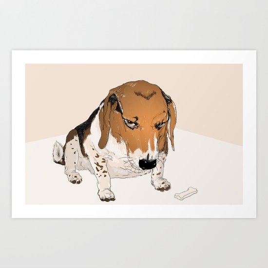 Beagle Bailey Art Print
