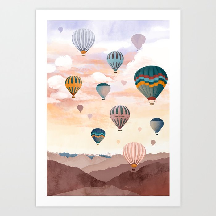 Airballoon Sky Art Print