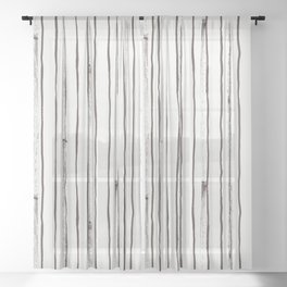 Brown stripes  Sheer Curtain