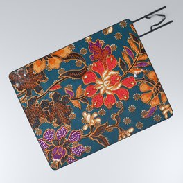The beautiful art of Malaysian and Indonesian Batik Pattern Picnic Blanket
