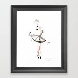 Ballet Dance Drawing Framed Art Print