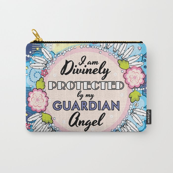 I am Divinely Protected by my Guardian Angel - Affirmation Carry-All Pouch