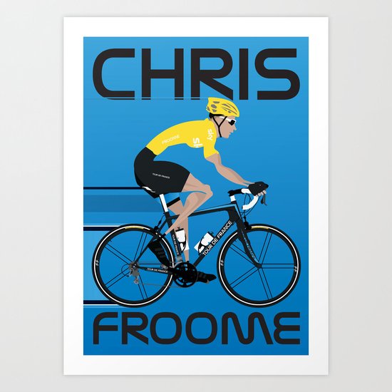 Chris Froome Yellow Jersey Art Print