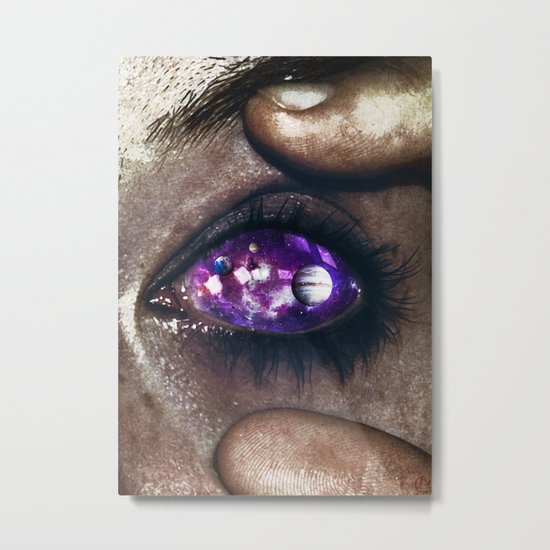 Ojos color galaxia Metal Print