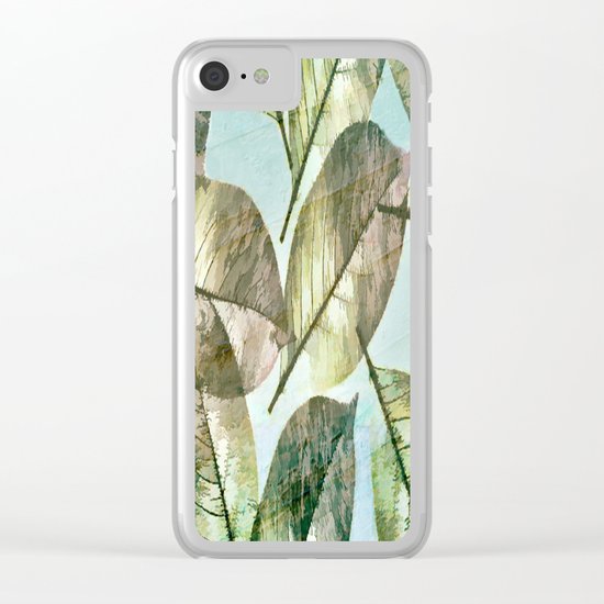 Vintage Leaf Abstract Clear iPhone Case