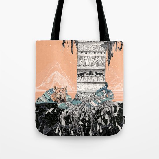 Fox Tree Tote Bag