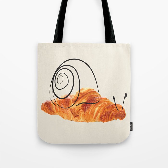 croissant snail Tote Bag