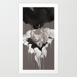 Death By Chocolate Monochrome Art Print