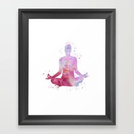 Yoga - Lotus pose  Framed Art Print