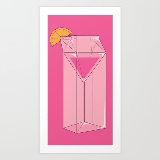 Martini in a box Art Print