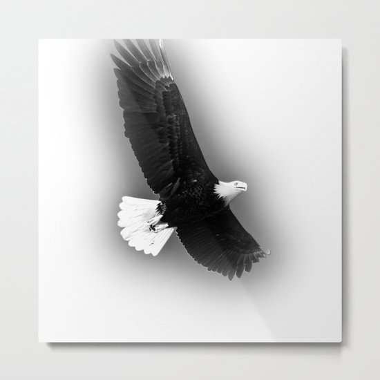 Freedom Eagle (white) Metal Print