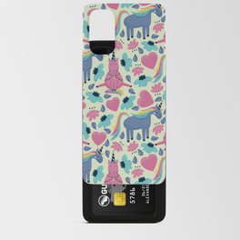 Seamless pattern rainbow unicorns in love Android Card Case