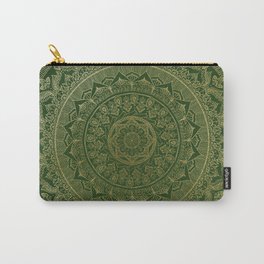 Mandala Royal - Green and Gold Carry-All Pouch