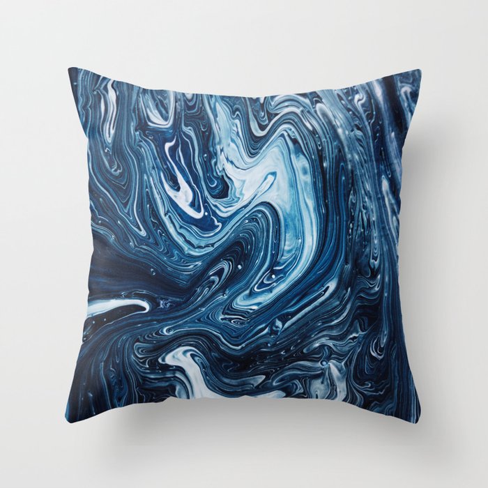 Gravity III - Abstract Marble Throw Pillow by Galaxy Eyes | Society6