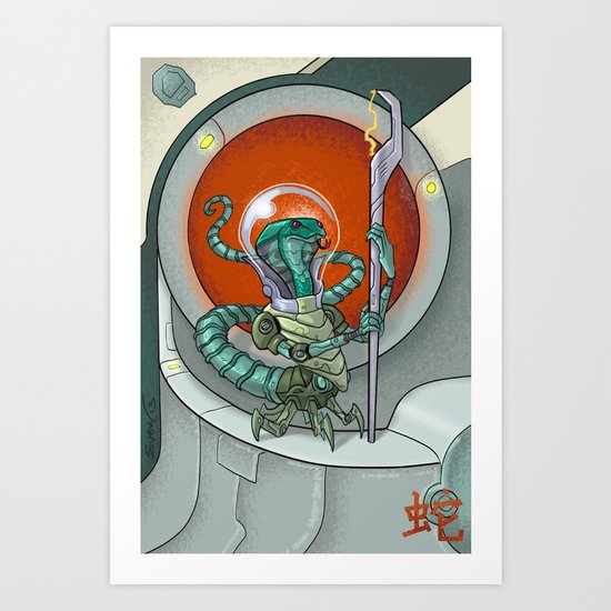 Astro Zodiac Force 06: Snake Art Print