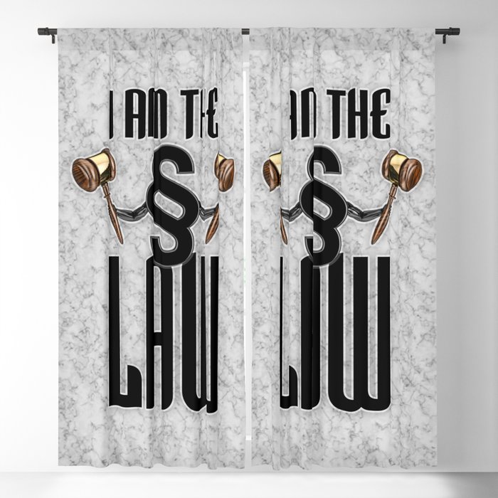 I am the law / 3D render of section sign holding judges gavels Blackout Curtain