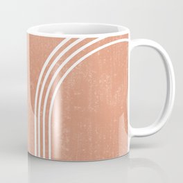 Mid Century Modern 2 - Geometrical Abstract - Minimal Print - Terracotta Abstract - Burnt Sienna Mug